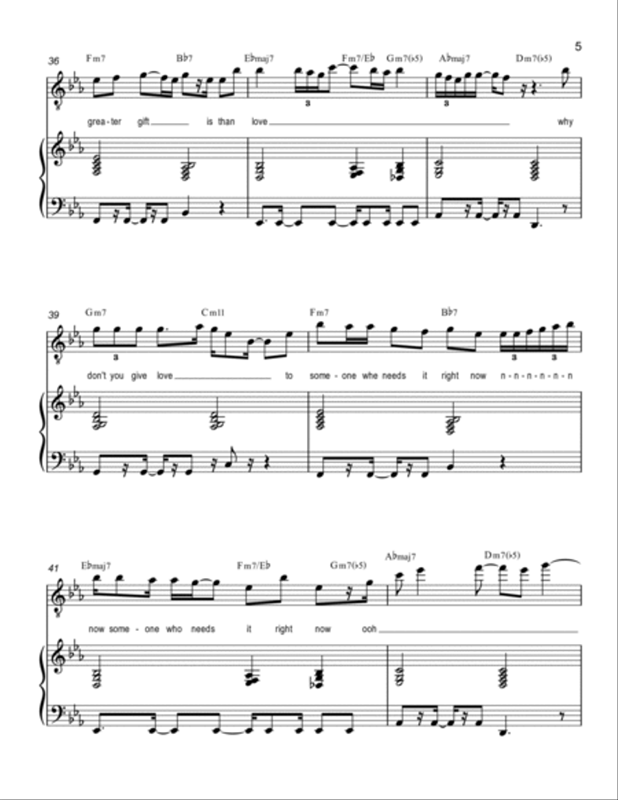 Give Love on Christmas Day Voice scores gallery preview page 5