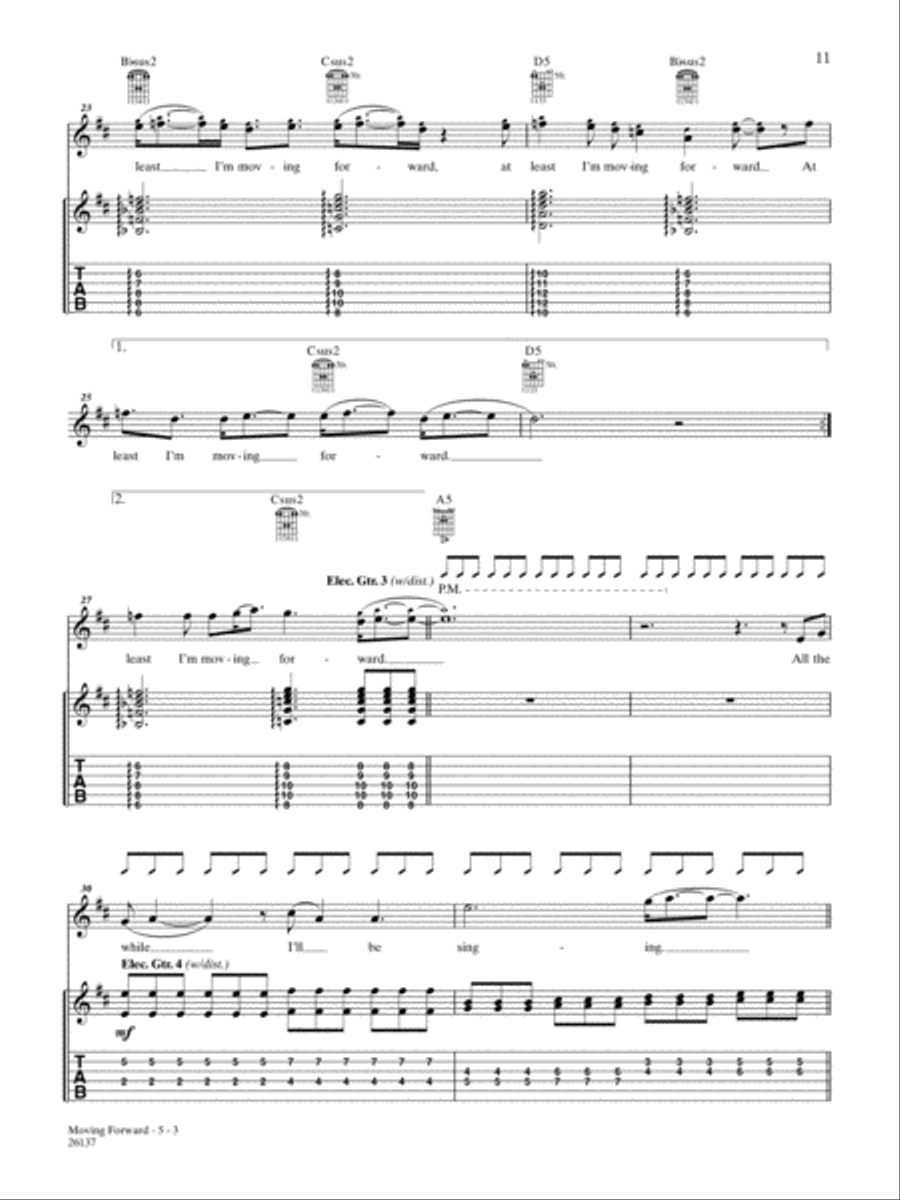 Moving Forward Guitar Tablature scores gallery preview page 3