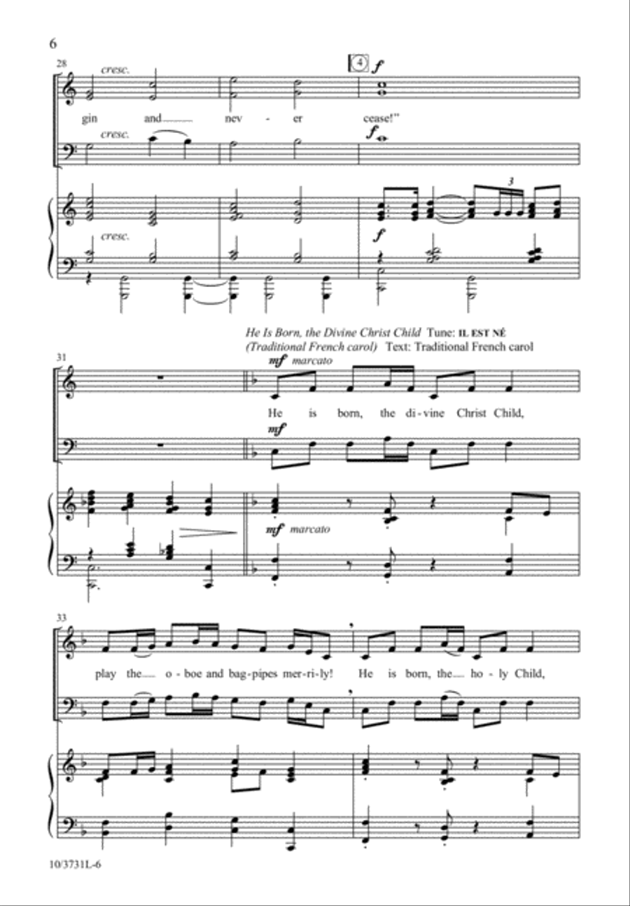 Gloria! To God Sing Gloria! 3-Part scores gallery preview page 6