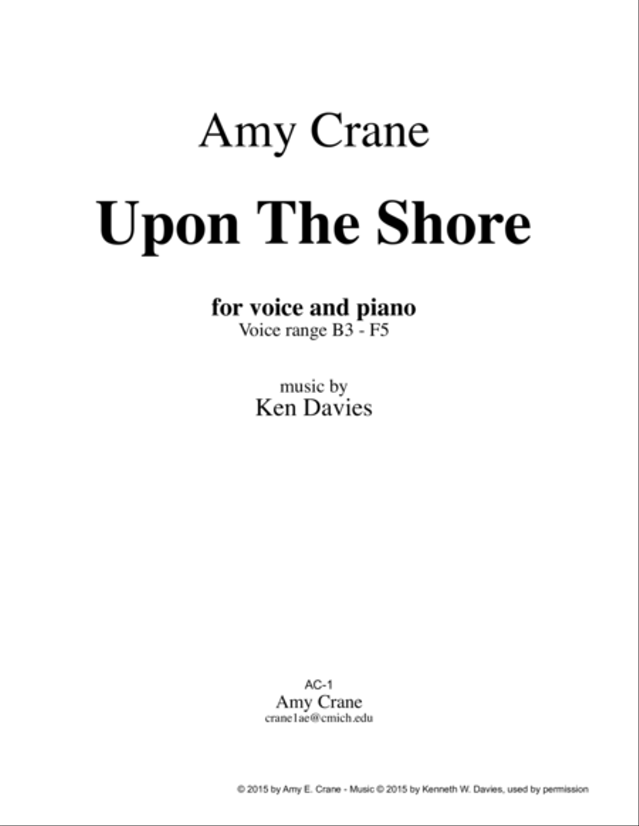 Upon the Shore Piano, Vocal, Guitar scores gallery preview page 1