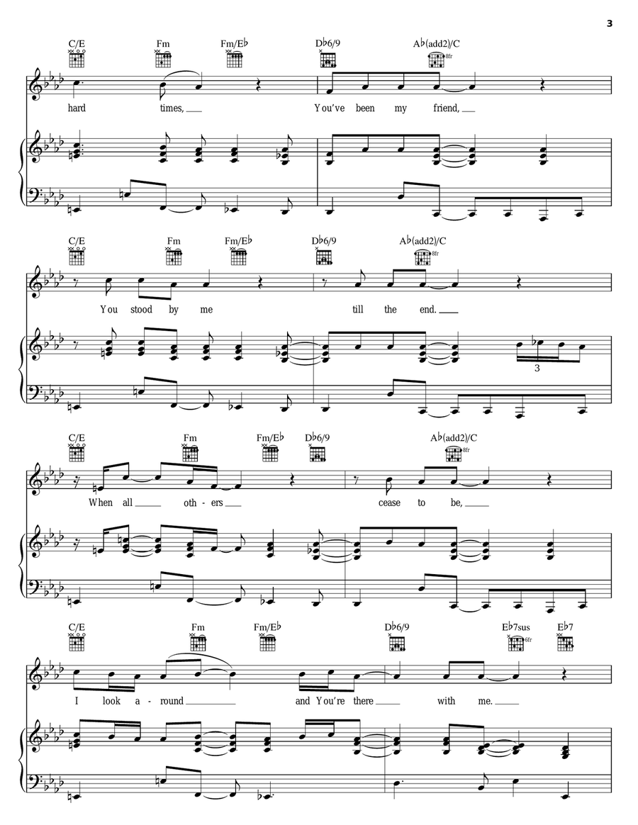 Nobody Else Like You Nobody Else Like You Piano, Vocal, Guitar scores gallery preview page 3