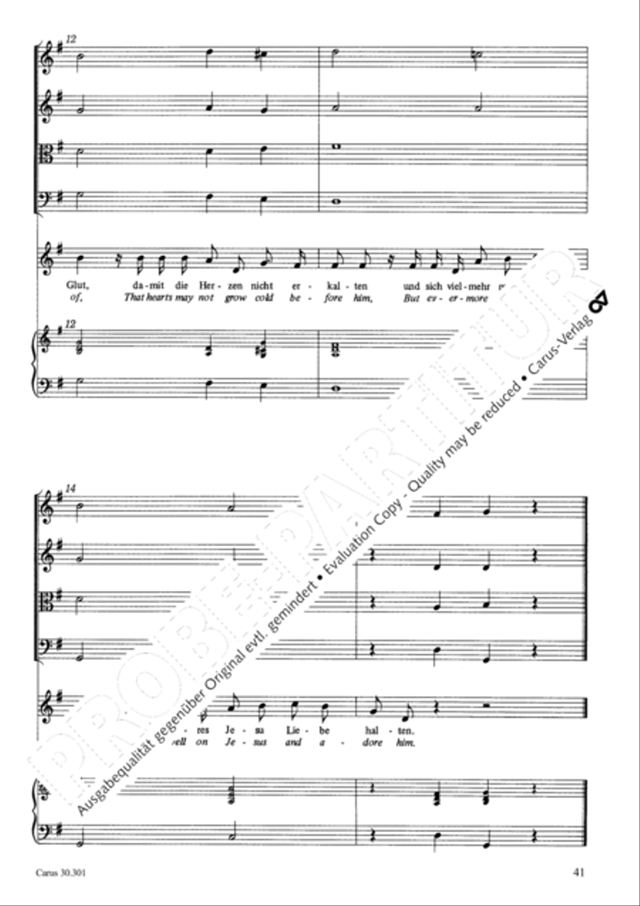 The love God bears us (Die Liebe Gottes ist ausgegossen) 4-Part scores gallery preview page 41