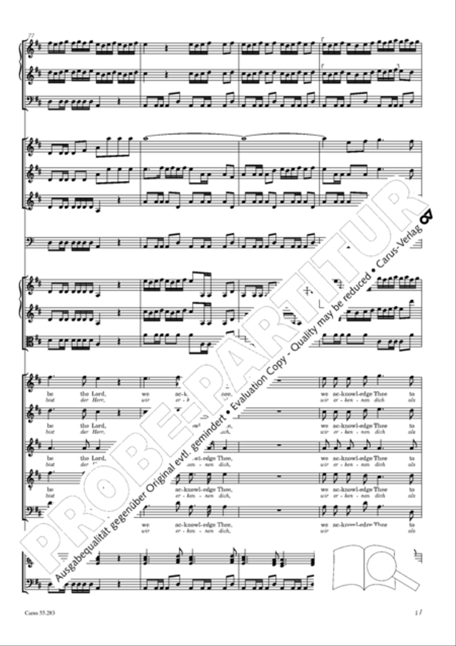 Te Deum for the Victory of Dettingen SSATB scores gallery preview page 34