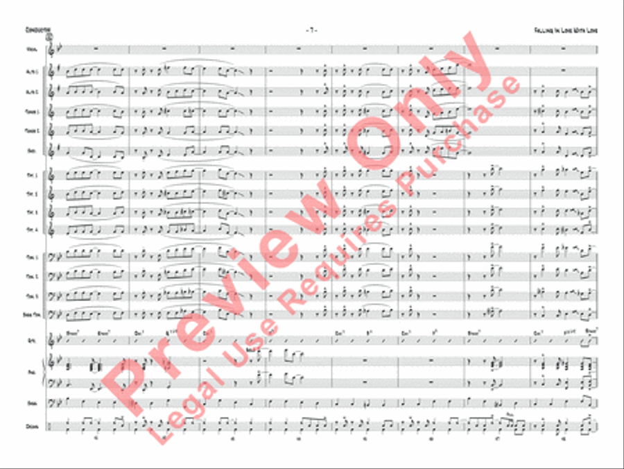 Falling in Love with Love Jazz Ensemble scores gallery preview page 10