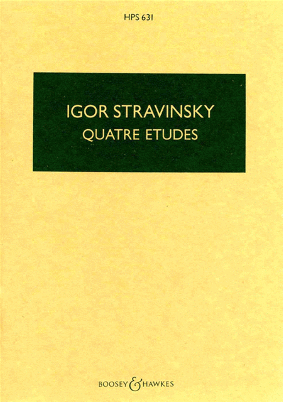 Quatre Etudes (Four Studies) Orchestra scores gallery preview page 1