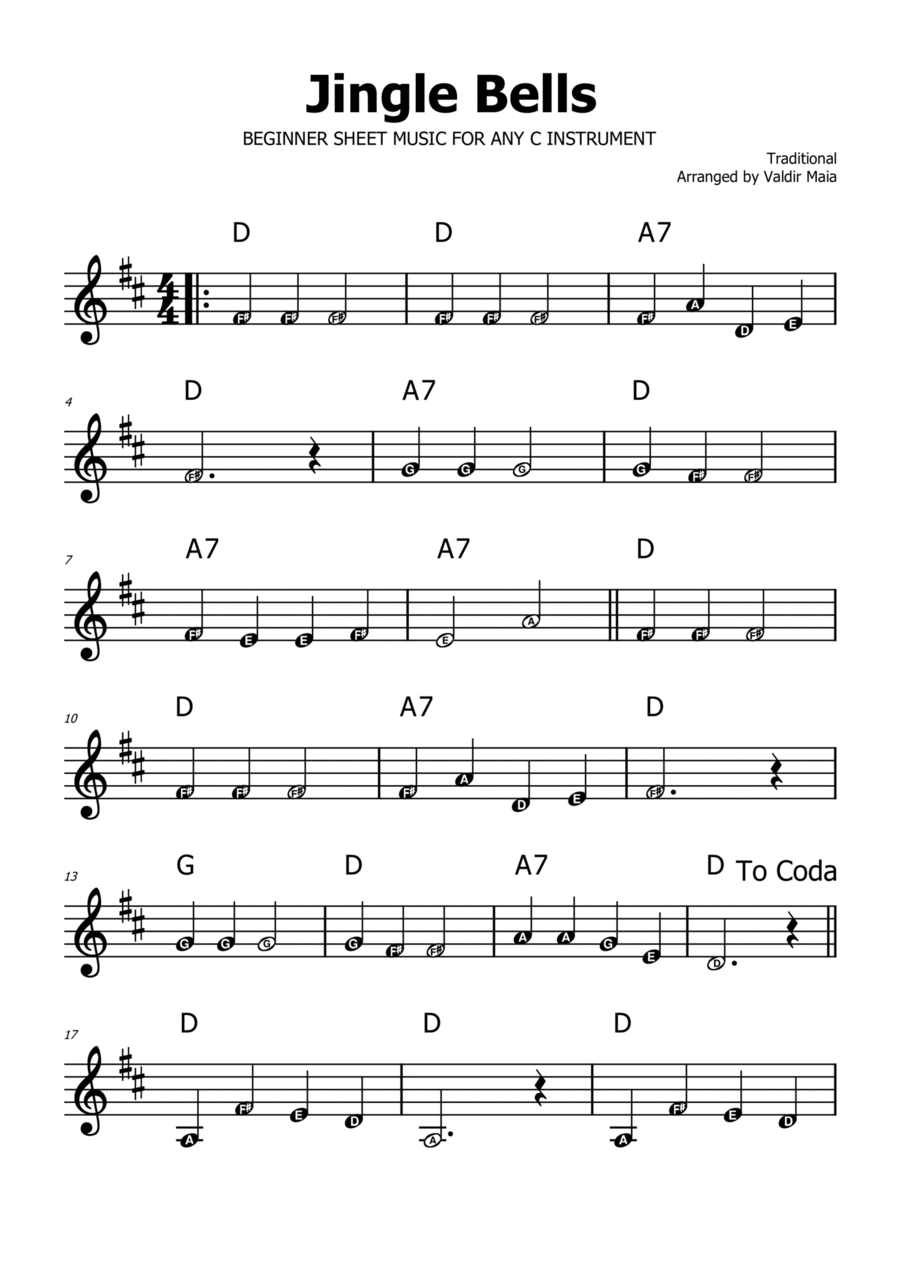 Jingle bells notes deals