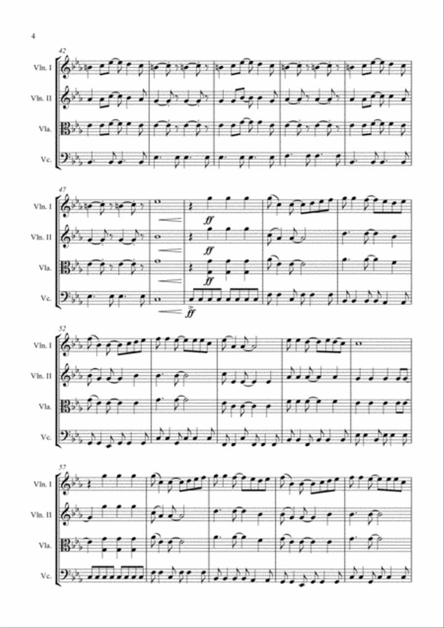 Can't Take My Eyes Off Of You String Quartet scores gallery preview page 4
