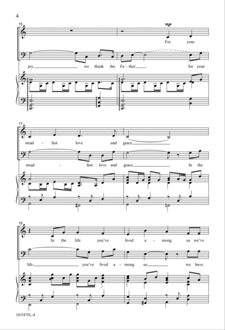 He Who Began a Good Work in You 4-Part scores gallery preview page 4