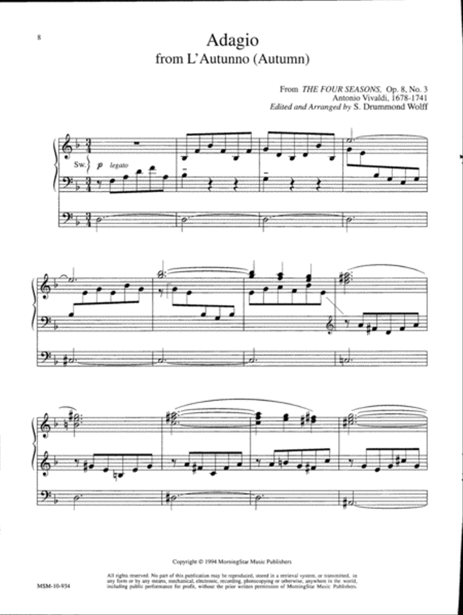 Music from The Four Seasons, Set 1 - Autumn Organ scores gallery preview page 4