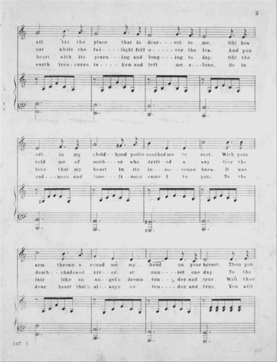 Sing Me To Sleep, Father. Song Voice scores gallery preview page 3
