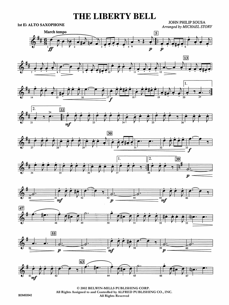 The Liberty Bell: E-flat Alto Saxophone