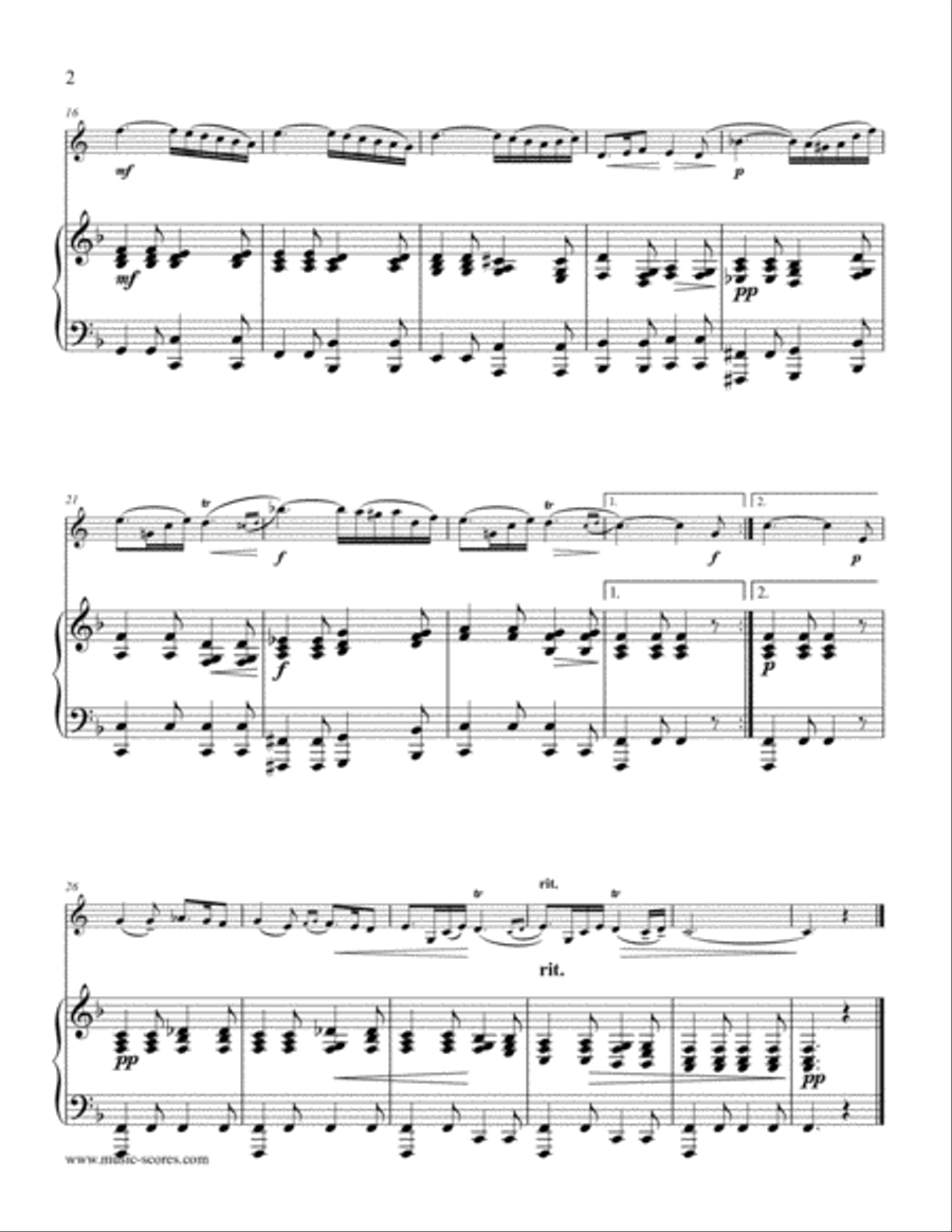 Paradies: Sicilienne - French Horn and Piano Horn scores gallery preview page 2