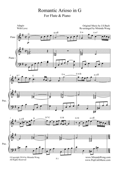 Romantic Arioso in G - Flute and Piano (Romantic Version) image number null