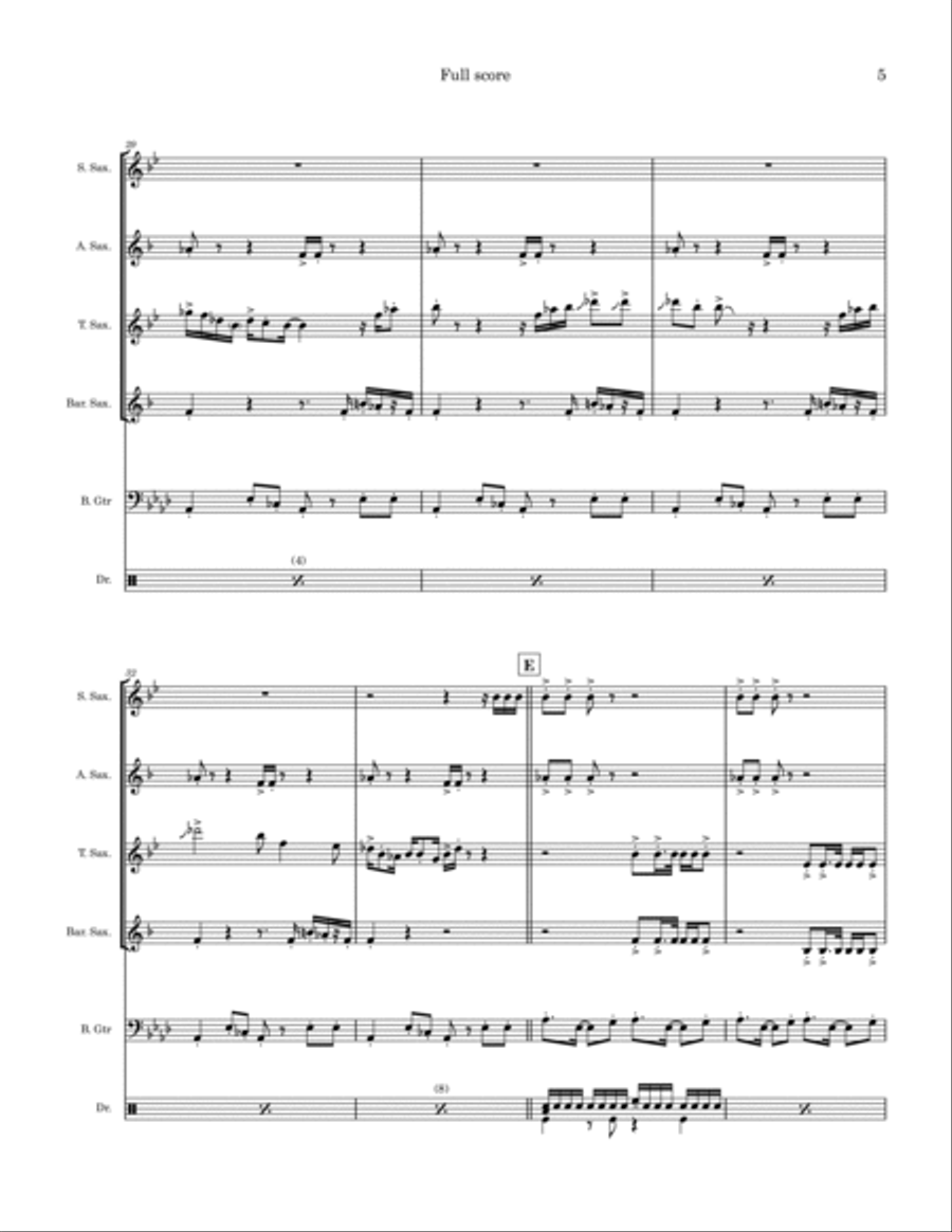 That Mellow Saxophone Saxophone Quartet scores gallery preview page 5