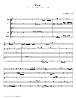 Fugue 03 from Well-Tempered Clavier, Book 2 (Woodwind Quintet)