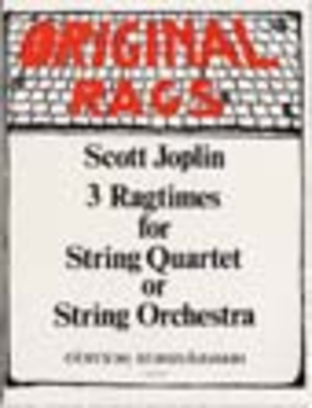 Ragtimes (3) for String Quartet/Quintet/Orchestra