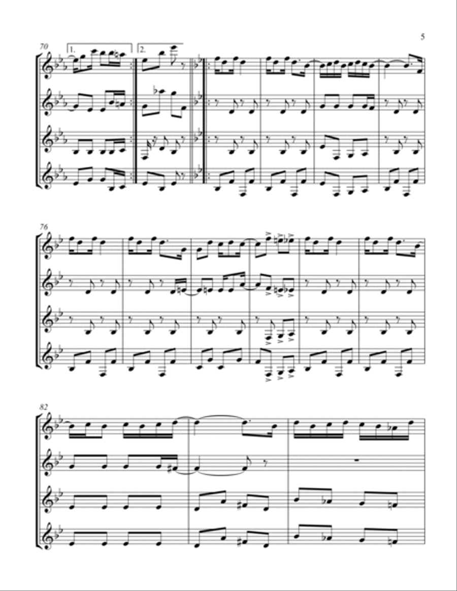 Swipesy Swipesy Woodwind Quartet scores gallery preview page 5