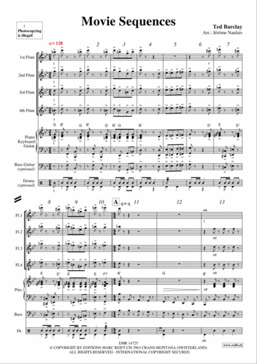 Movie Sequences Flute scores gallery preview page 3