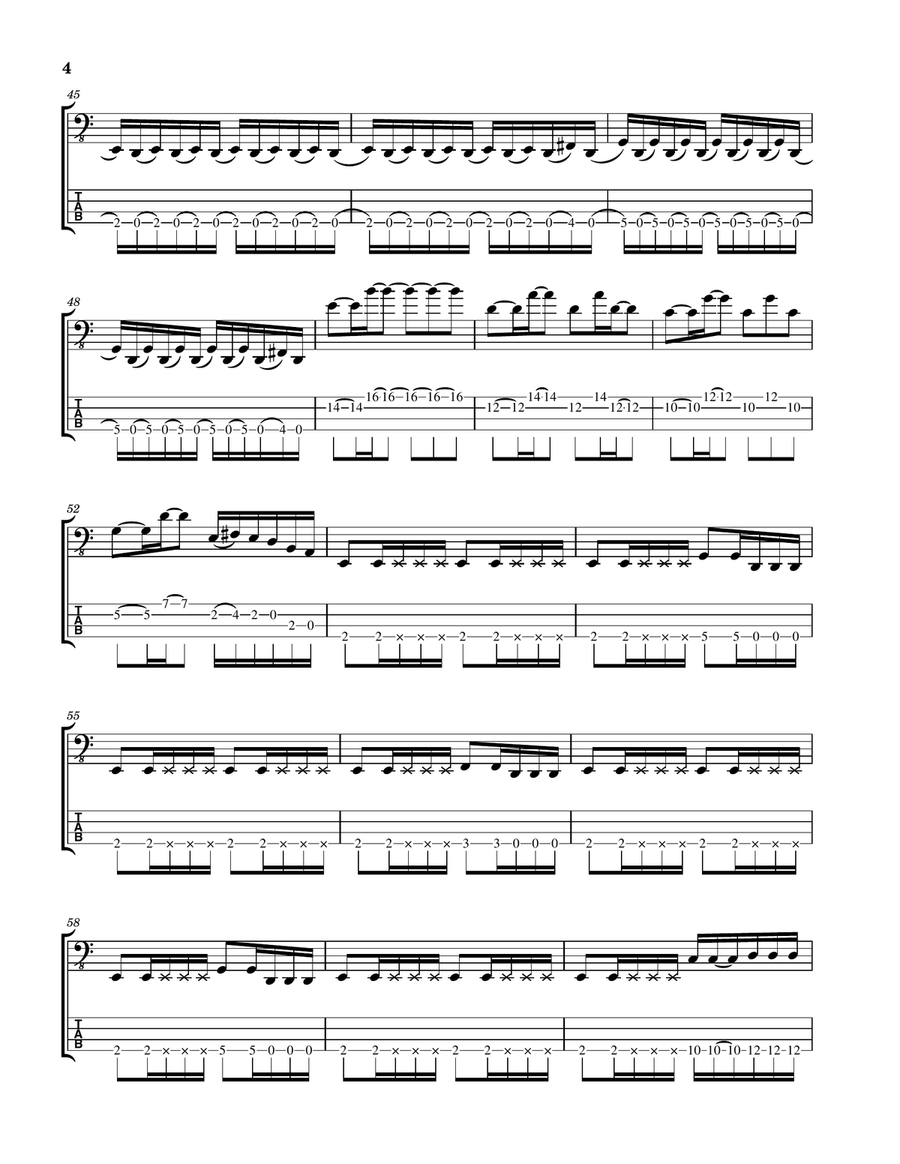 Aenima Guitar Tablature scores gallery preview page 4