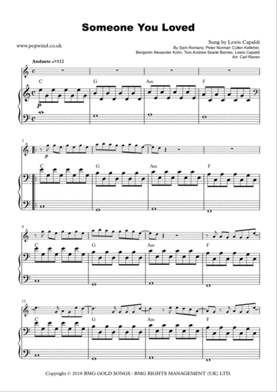 Someone You Loved Woodwind Duet scores gallery preview page 2