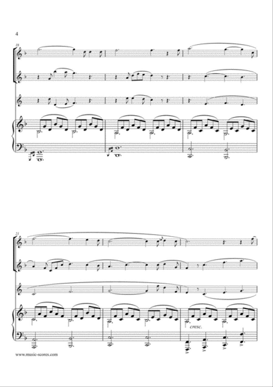 O Holy Night; Cantique de Noel - Flute, Oboe, French Horn and Piano O Holy Night; Cantique de Noel - Flute, Oboe, French Horn and Piano Flute scores gallery preview page 4
