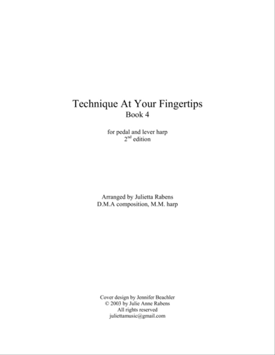 Technique at Your Fingertips for Harp Book 4 Harp scores gallery preview page 3