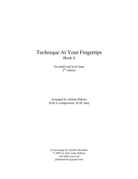 Technique at Your Fingertips for Harp Book 4