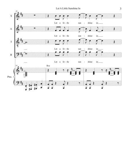 Let A Little Sunshine In (Solos and SATB) image number null