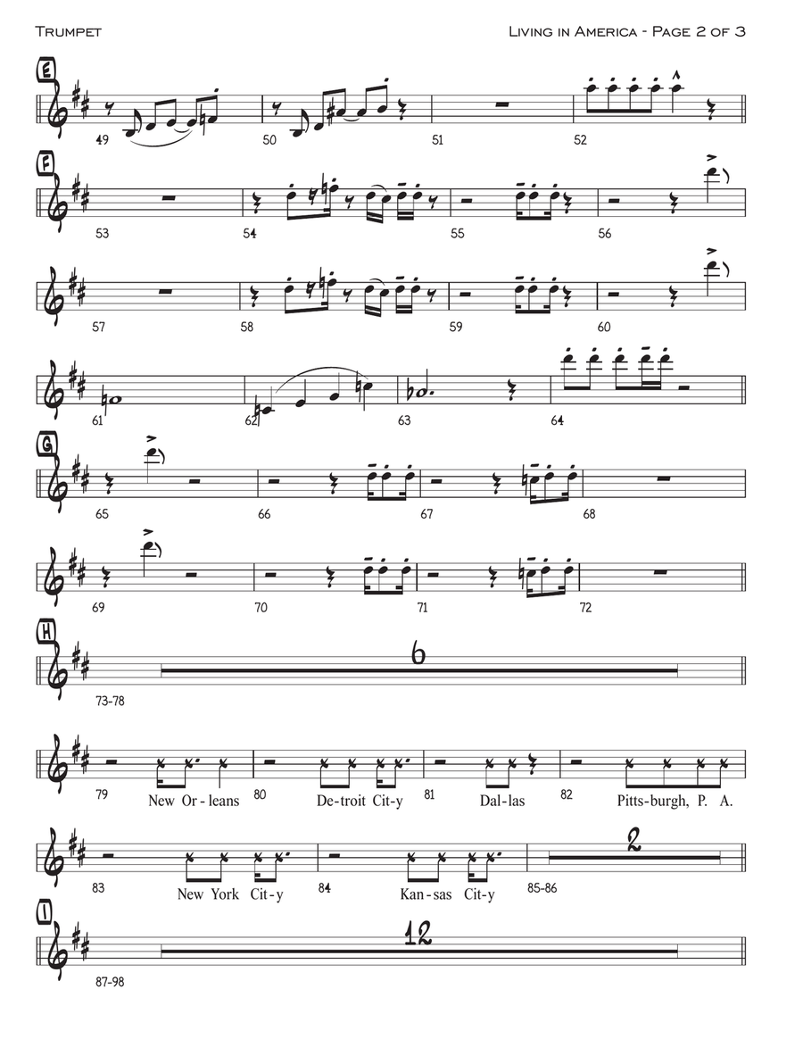 Living In America Small Ensemble scores gallery preview page 2