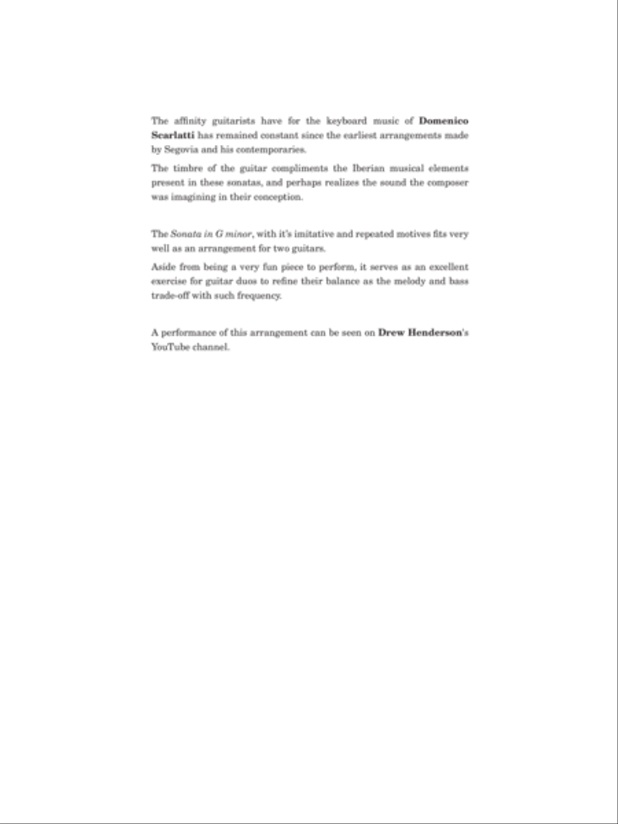 Sonata K. 12 / L. 489 Classical Guitar scores gallery preview page 2