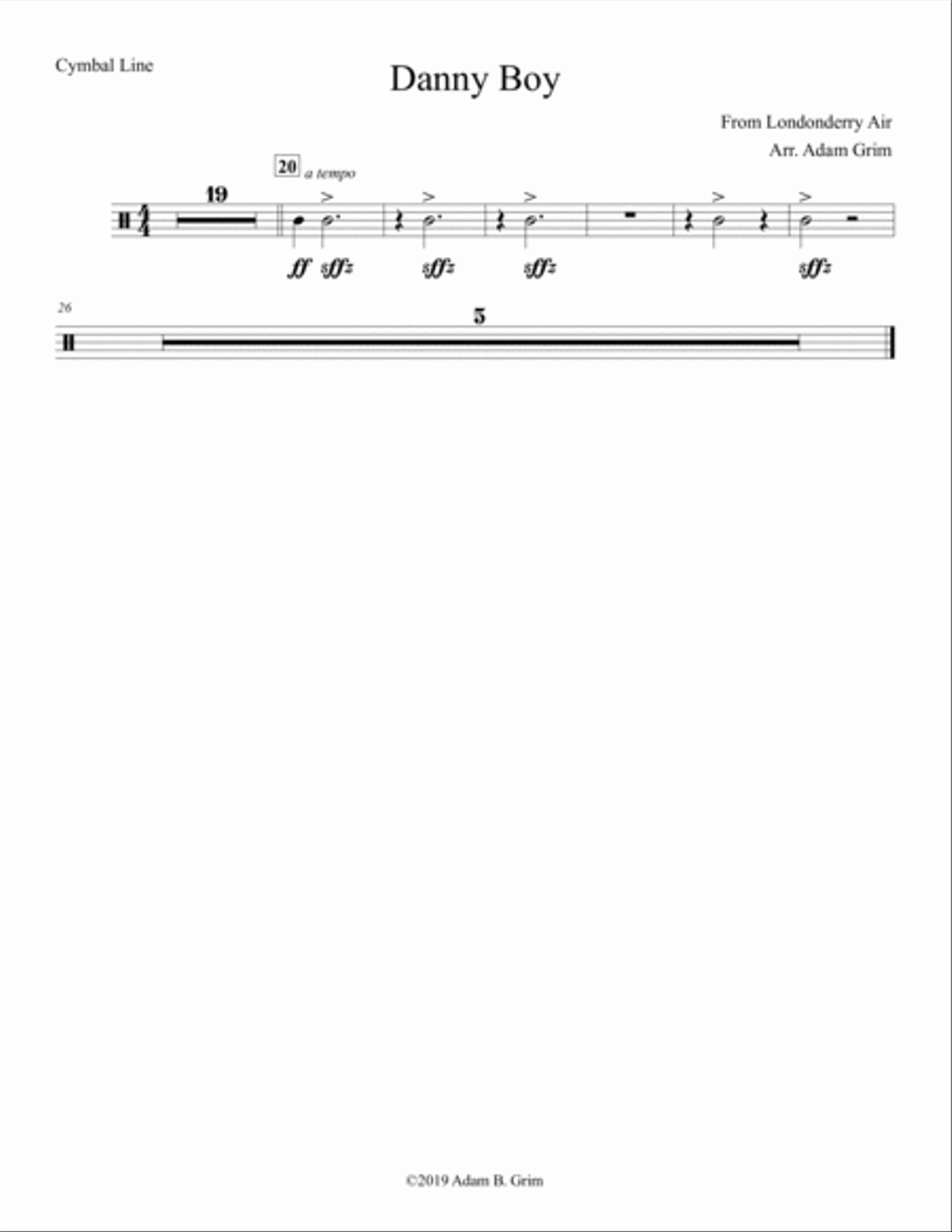 Danny Boy Marching Band scores gallery preview page 3