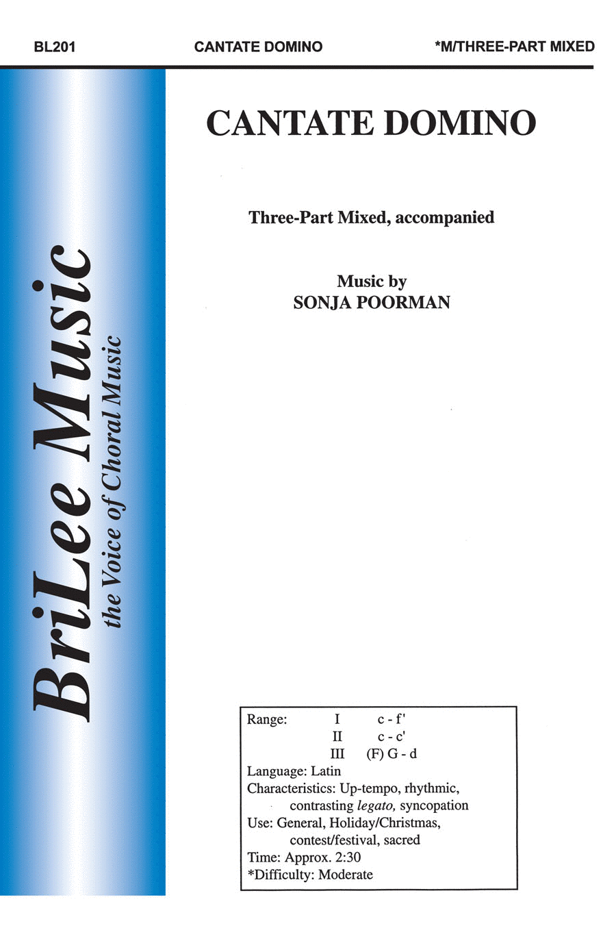 Cantate Domino 3-Part scores gallery preview page 1
