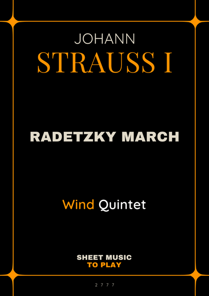 Radetzky March - Wind Quintet (Full Score and Parts) image number null