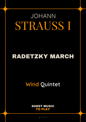 Radetzky March - Wind Quintet (Full Score and Parts)