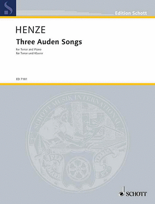 Auden Songs 3 Tenor/piano