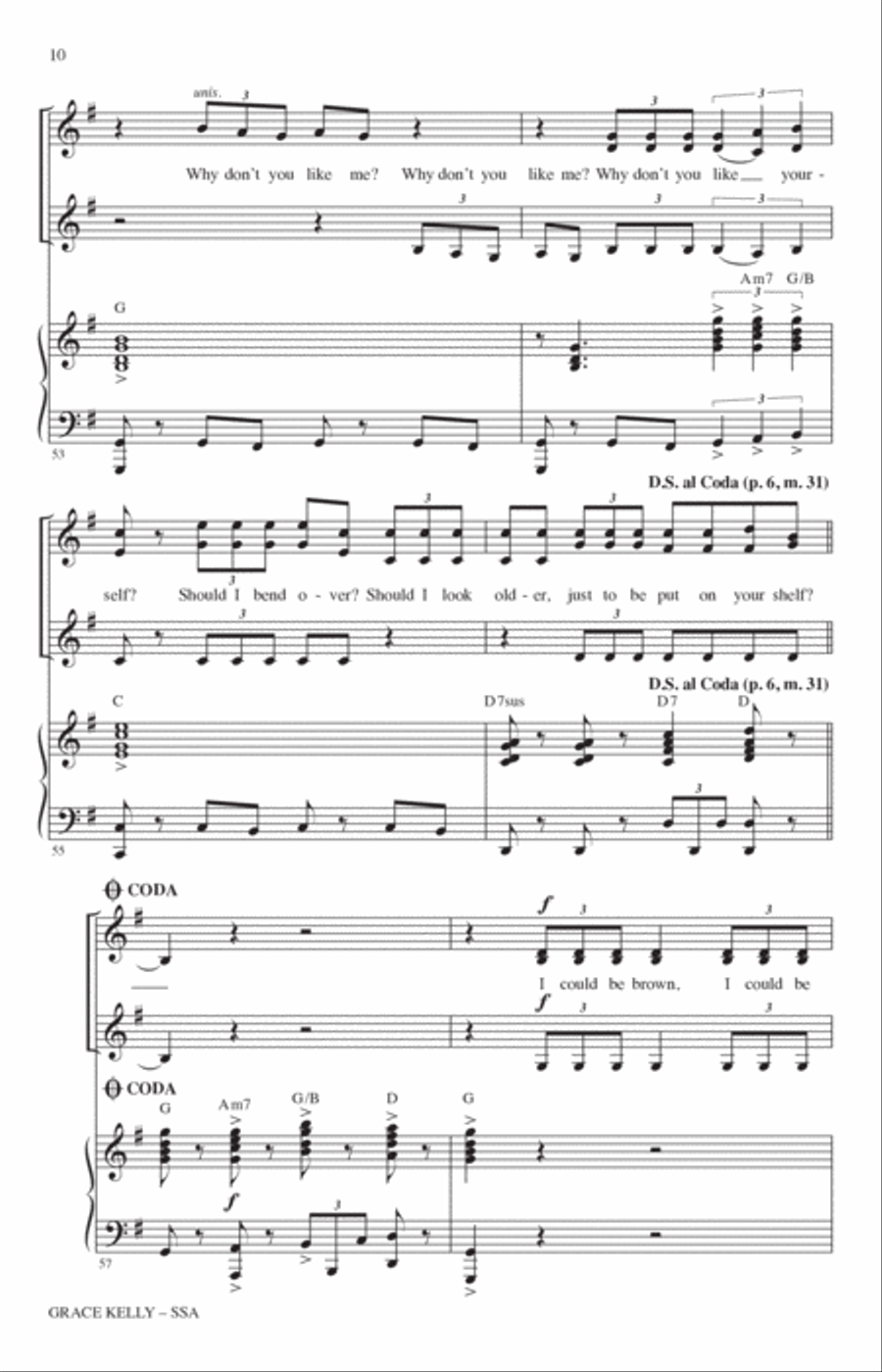 Grace Kelly (arr. Mark Brymer) SSA scores gallery preview page 9