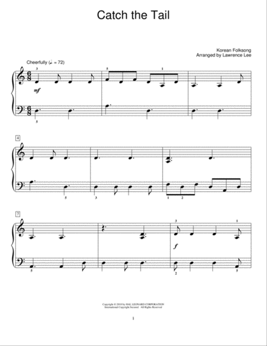 Catch The Tail Catch The Tail Piano Method scores gallery preview page 1