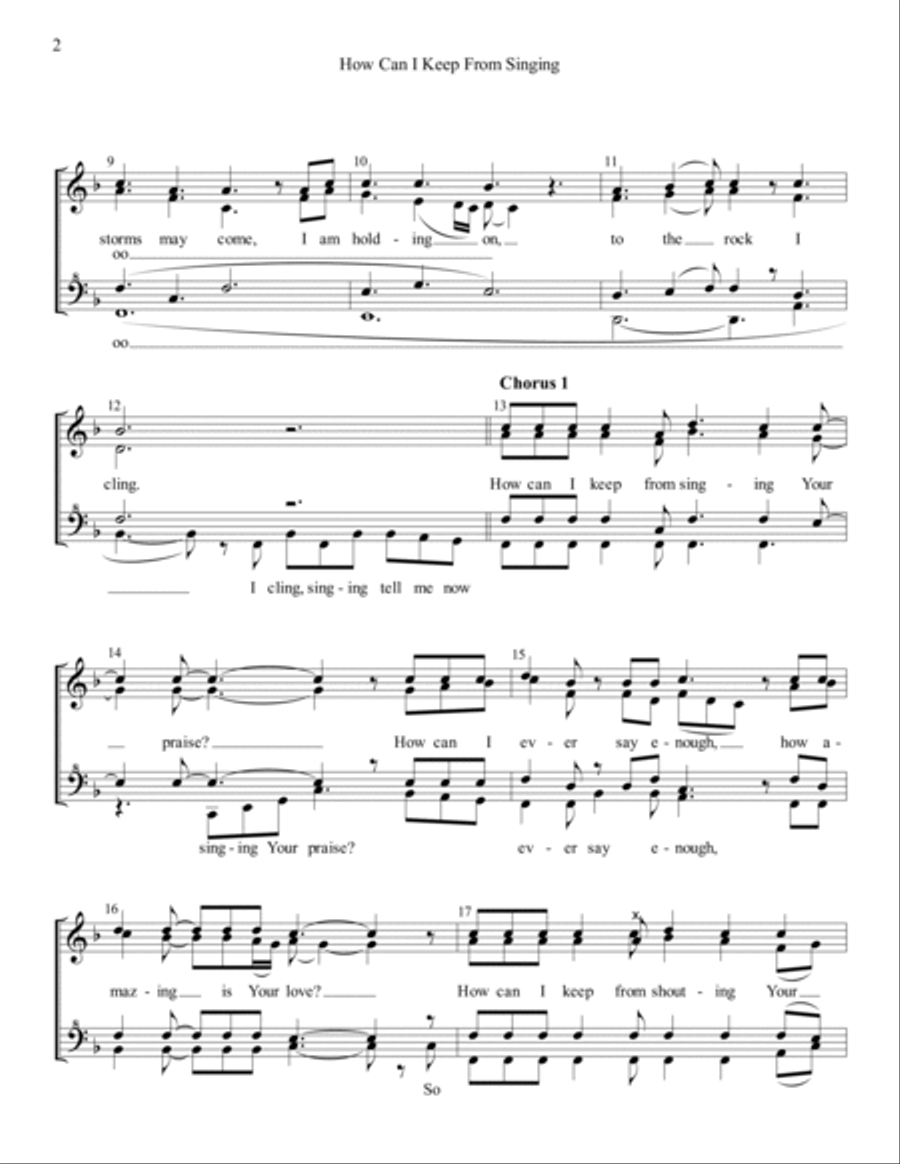 How Can I Keep From Singing SSAA scores gallery preview page 2