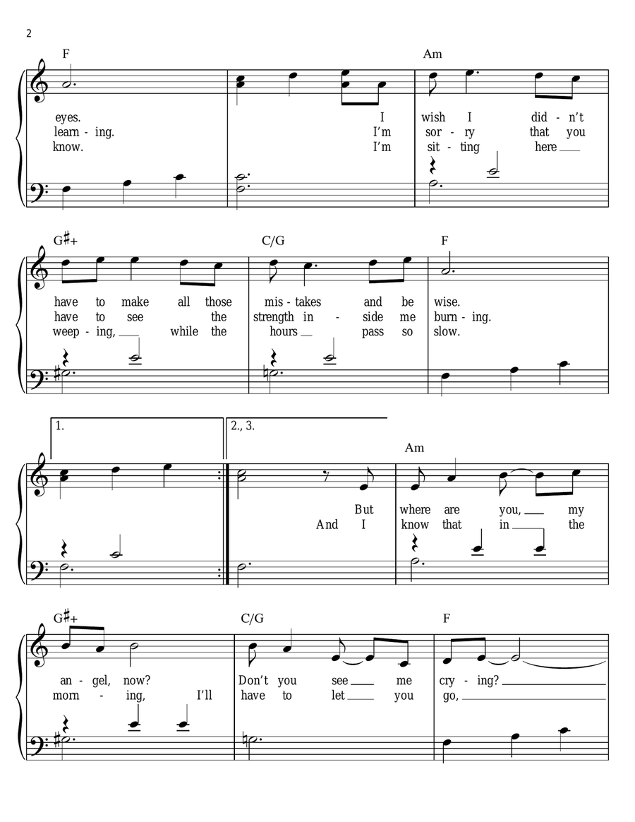The Hill The Hill Easy Piano scores gallery preview page 2