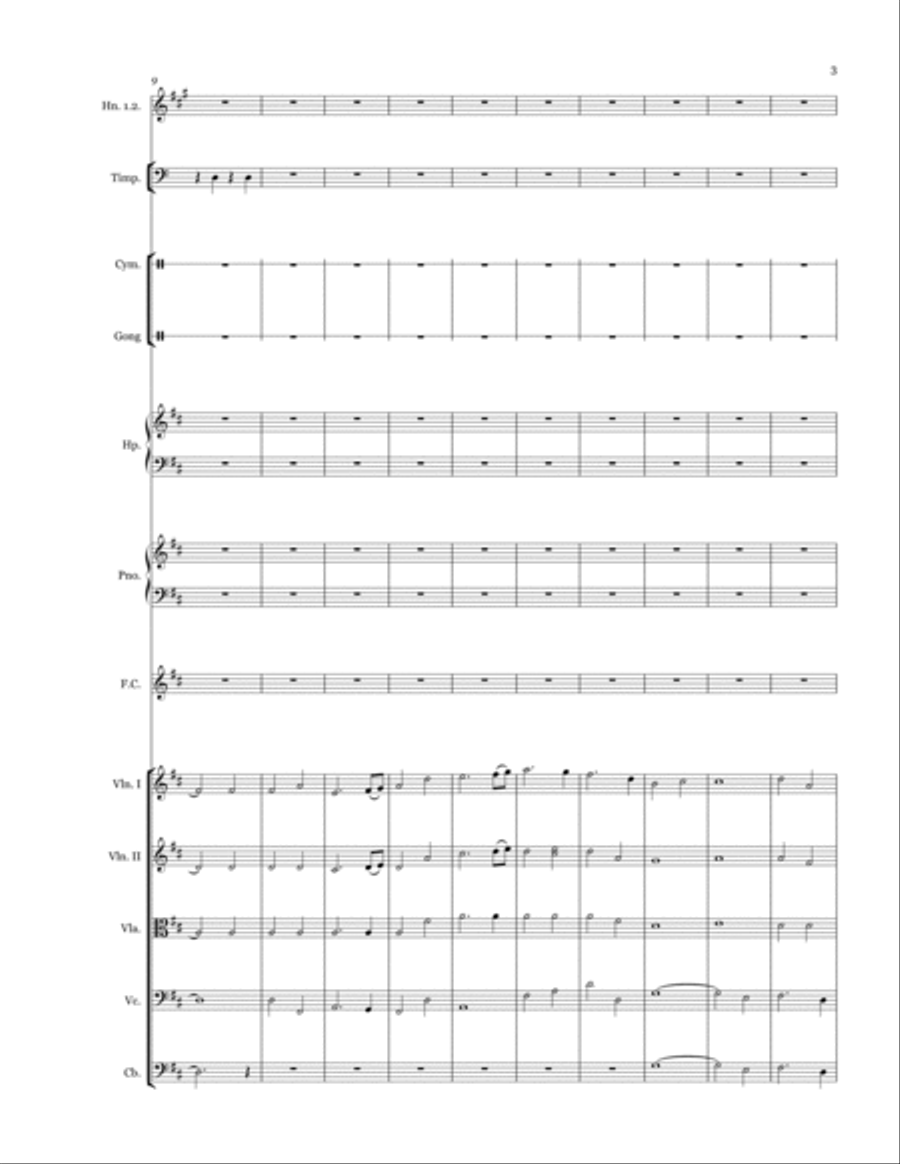 Nocturne for Small Orchestra 3-Part scores gallery preview page 3