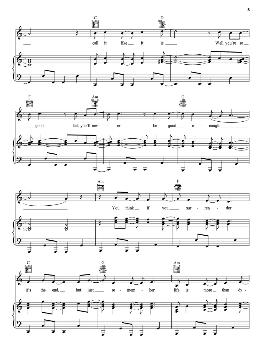 Caught Up In Yourself Caught Up In Yourself Piano, Vocal, Guitar scores gallery preview page 3