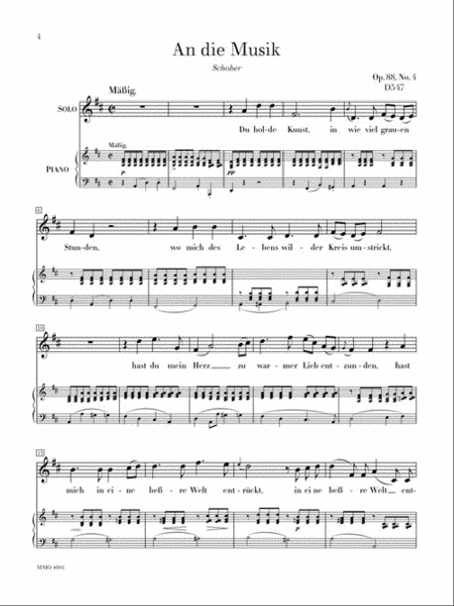 Schubert German Lieder - High Voice, Vol. I High Voice scores gallery preview page 3