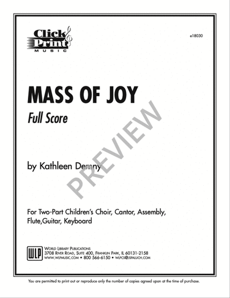 Mass of Joy - Full Score 2-Part scores gallery preview page 13