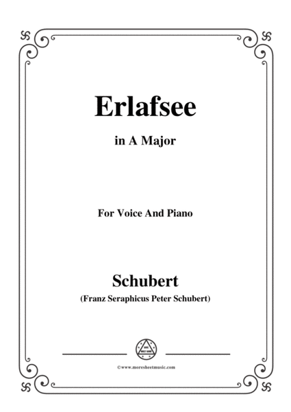 Schubert-Erlafsee,Op.8 No.3,in A Major,for Voice&Piano image number null