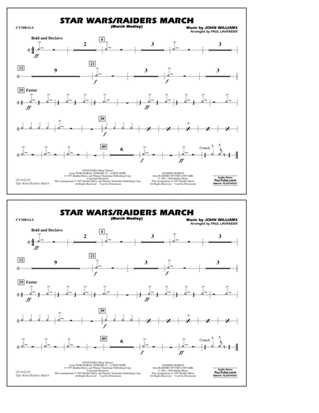 Star Wars/Raiders March - Cymbals