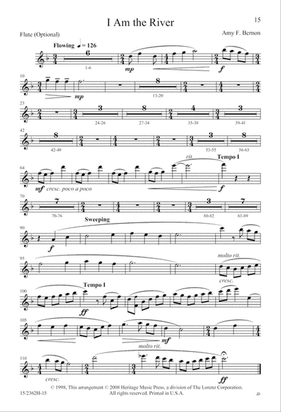 I Am the River 4-Part scores gallery preview page 16