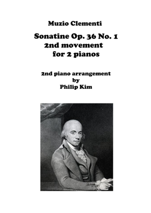 Book cover for Muzio Clementi Sonatine Op. 36 No. 1 Second Movement for 2 Pianos