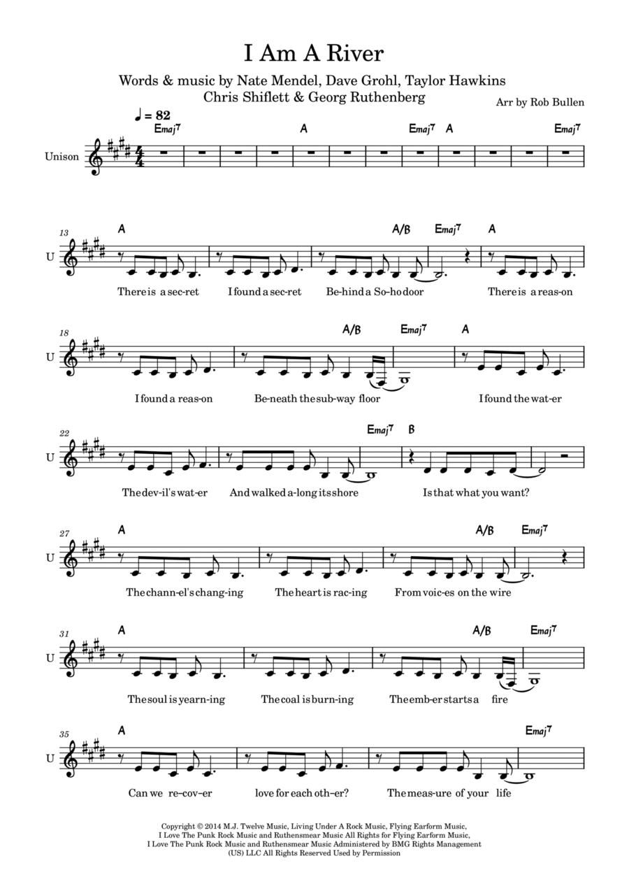I Am A River Guitar scores gallery preview page 1