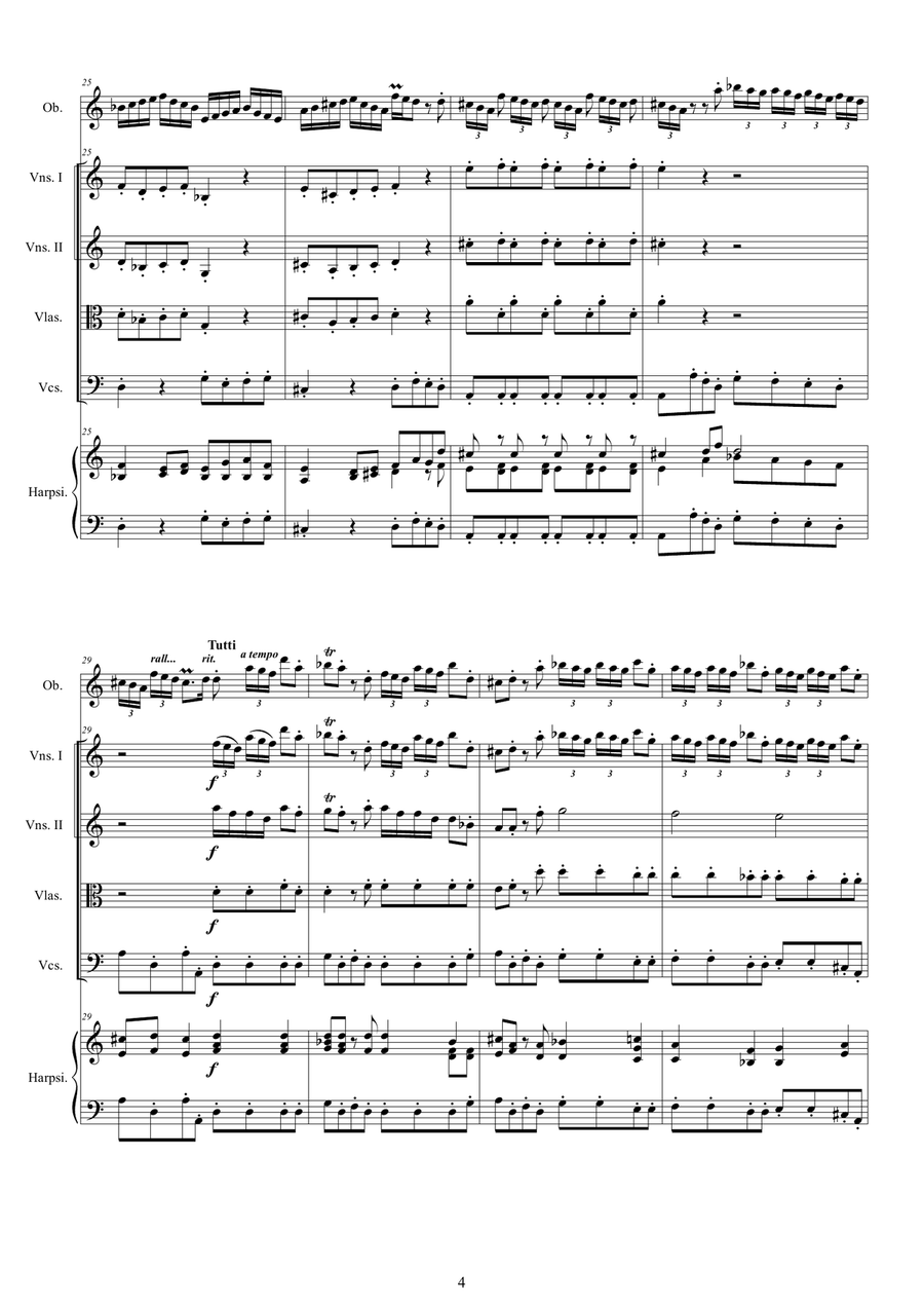 Vivaldi - Oboe Concerto in A minor RV 461 for Oboe, Strings and Continuo - Score and Parts Chamber Orchestra scores gallery preview page 4