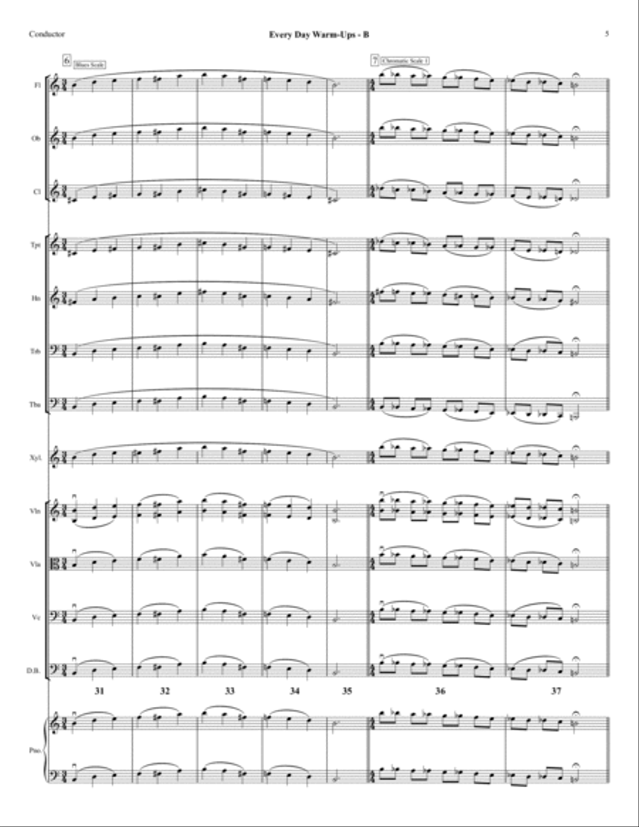 B - Every Day Warm-Ups for Full Orchestra Full Orchestra scores gallery preview page 5